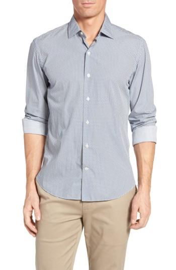 Men's Culturata Slim Fit Geo Print Sport Shirt - Blue