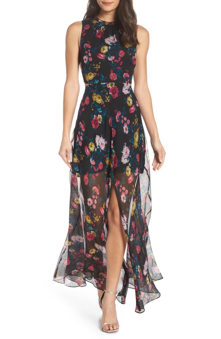 Women's Ali & Jay I've Got Wings Floral Chiffon Maxi Dress - Black