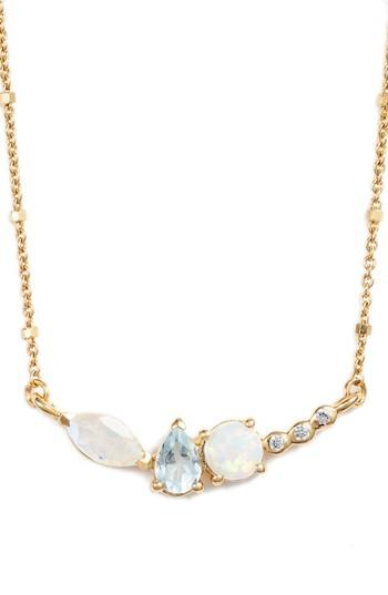 Women's Argento Vivo Sydney Multi Stone Bar Necklace