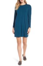 Petite Women's Eileen Fisher Jersey Shift Dress, Size P - Blue