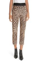 Women's Frame Cheetah Print Tuxedo Pants - Brown