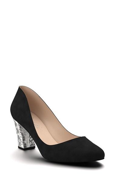 Women's Shoes Of Prey Block Heel Pump A - Black