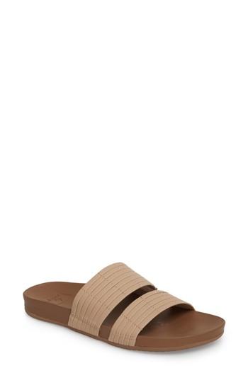 Women's Reef Cushion Bounce Slide Sandal M - Beige