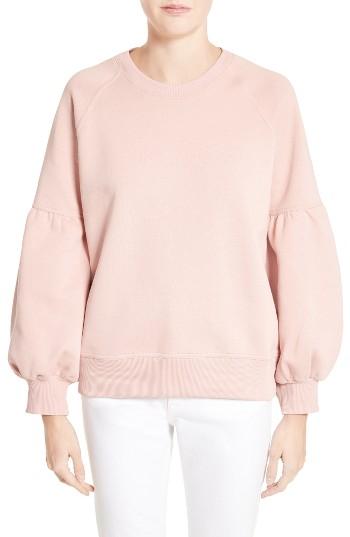 Women's Burberry Bell Sleeve Sweatshirt - Pink