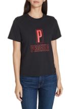 Women's Proenza Schouler Pswl Logo Graphic Baby Tee - Black