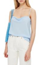 Women's Topshop Cowl Neck Camisole - Blue