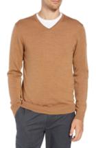 Men's Bonobos Slim Fit V-neck Merino Wool Sweater, Size - Beige