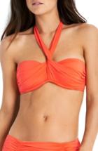 Women's Seafolly Wrap Underwire Bandeau Bikini Top Us / 12 Au - Orange