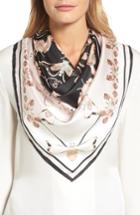 Women's Ted Baker London Queen Bee Square Silk Scarf, Size - Pink