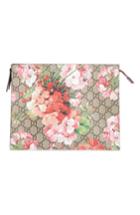 Gucci Large Gg Blooms Canvas & Leather Cosmetics Case -