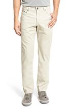Men's Brax Flat Front Stretch Cotton Trousers X 32 - Grey