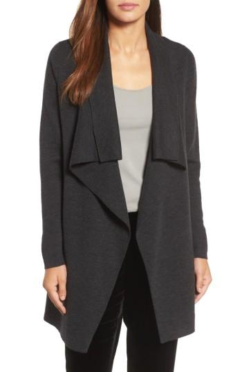 Women's Eileen Fisher Long Angle Front Cardigan - Grey