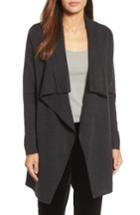 Women's Eileen Fisher Long Angle Front Cardigan - Grey