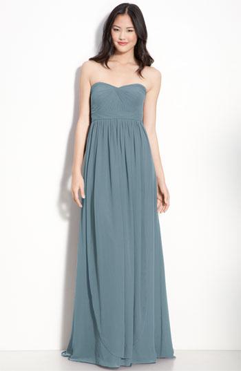 Women's Jenny Yoo 'aidan' Convertible Strapless Chiffon Gown - Blue/green