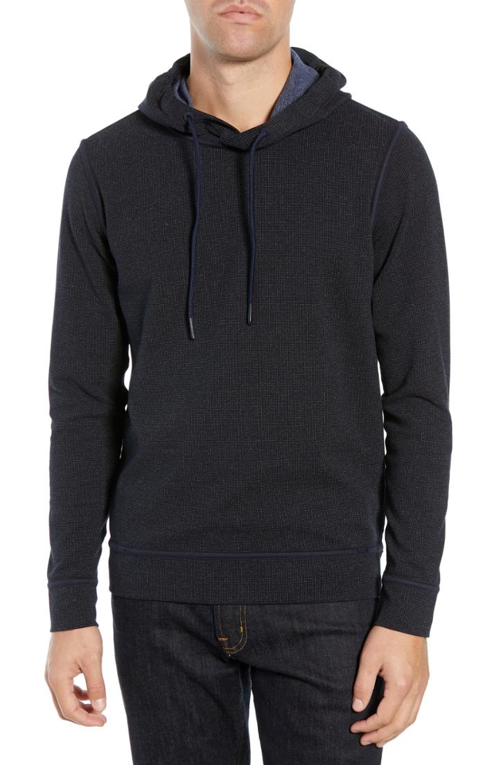 Men's Boss Woodbar-c Reversible Hoodie - Blue