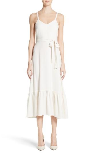 Women's Co Ruffle Crepe Midi Dress - Ivory