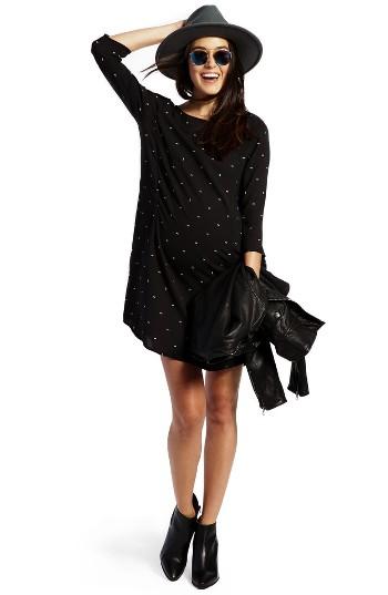 Women's Loyal Hana Layla Maternity/nursing Dress - Black