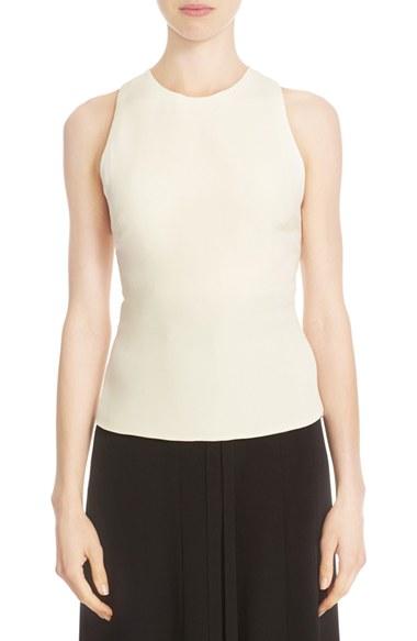 Women's Cushnie Et Ochs Silk Lace-up Back Crop Top