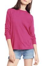 Women's Michael Stars Slub 3/4-sleeve Tee, Size - Pink