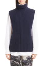 Women's Dries Van Noten Sleeveless Turtleneck Sweater - Blue