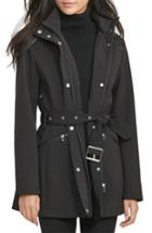 Women's Lauren Ralph Lauren Belted Hooded Soft Shell Jacket - Black