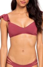 Women's L Space Harper Bikini Top - Burgundy
