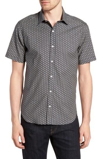 Men's Jeff Clovis Novelty Tailored Fit Print Sport Shirt - Blue