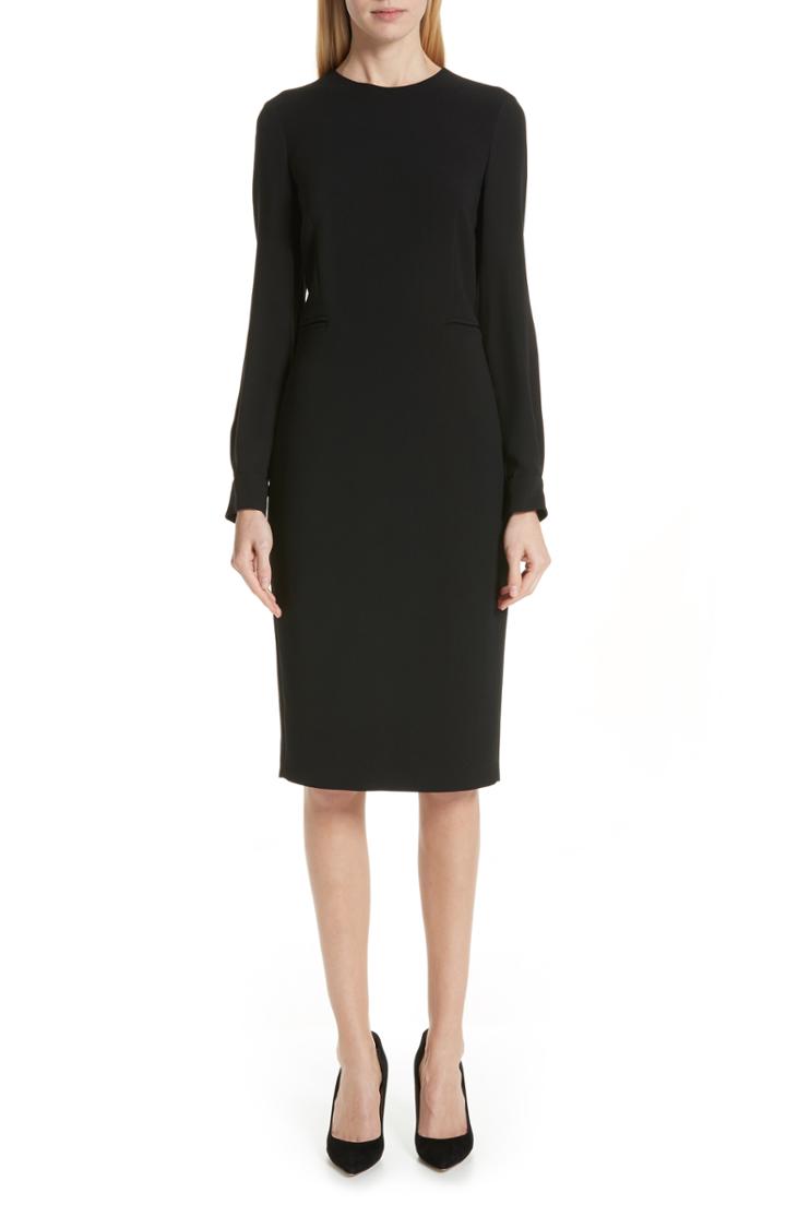 Women's Max Mara Ottelia Sheer Yoke Dress - Black