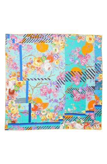 Women's Mantero Amarcord Square Silk Scarf, Size - Blue
