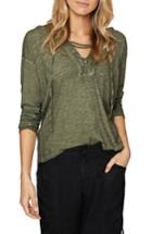 Women's Sanctuary Atwater Lace-up Hoodie - Green