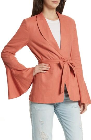 Women's Free People Flared Sleeve Blazer - Pink