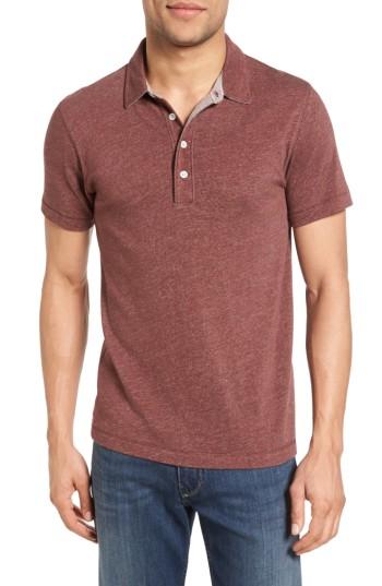 Men's Billy Reid Grant Trim Fit Polo - Burgundy