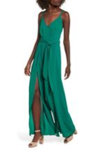 Women's Socialite Split Leg Jumpsuit - Green