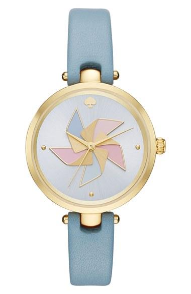 Women's Kate Spade New York Holland Pinwheel Leather Strap Watch, 34mm