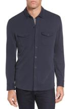 Men's Michael Bastian Trim Fit Pima Cotton Knit Sport Shirt, Size - Blue