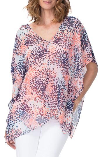 Women's Nydj Chiffon Caftan Top - Pink