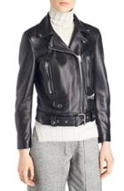 Women's Acne Studios Mock Leather Moto Jacket Us / 36 Eu - Black