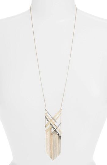 Women's Alexis Bittar Plaid Tassel Necklace