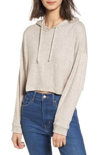 Women's Cotton Emporium Cozy Crop Hoodie - Brown