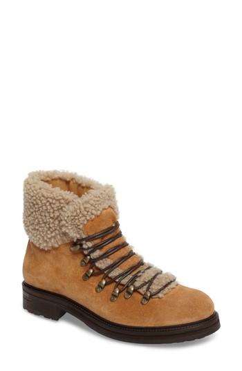 Women's Alberto Fermani Evia Genuine Shearling Lined Boot M - Beige