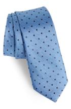 Men's Nordstrom Men's Shop Whitney Dot Silk Tie, Size - Blue
