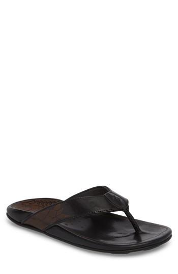 Men's Olukai Kulia Flip Flop M - Black