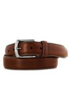 Men's Johnston & Murphy Calfskin Leather Belt - Dark Brown