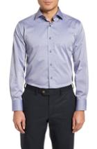 Men's Lorenzo Uomo Pin Dot Dress Shirt - 32 - Grey