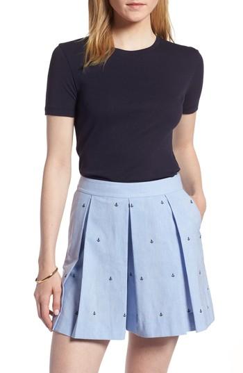 Women's 1901 Crewneck Cotton Blend Top - Blue