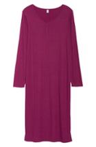 Women's Bp. Ribbed Henley Midi Dress - Purple