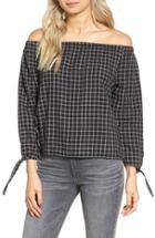 Women's Madewell Plaid Off The Shoulder Top