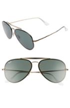 Women's Ray-ban 61mm Gradient Lens Aviator Sunglasses - Gold Blue