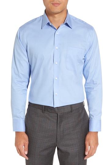 Men's Nordstrom Men's Shop Trim Fit Non-iron Solid Dress Shirt .5 - 32/33 - Red