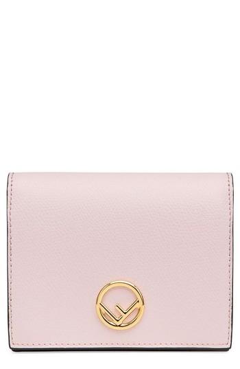 Women's Fendi Logo Small Leather French Wallet -